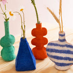 Round Wool Vase - Blue Stripes - Joy
