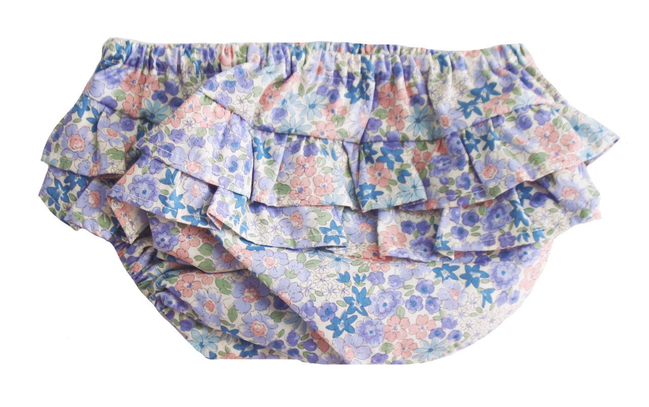 Ruffle Diaper Cover - Liberty Blue - Joy
