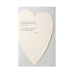 Rumi Quote Deckled Heart Handmade Paper Letterpress Card - Joy