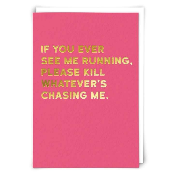 Running Greetings Card - Joy