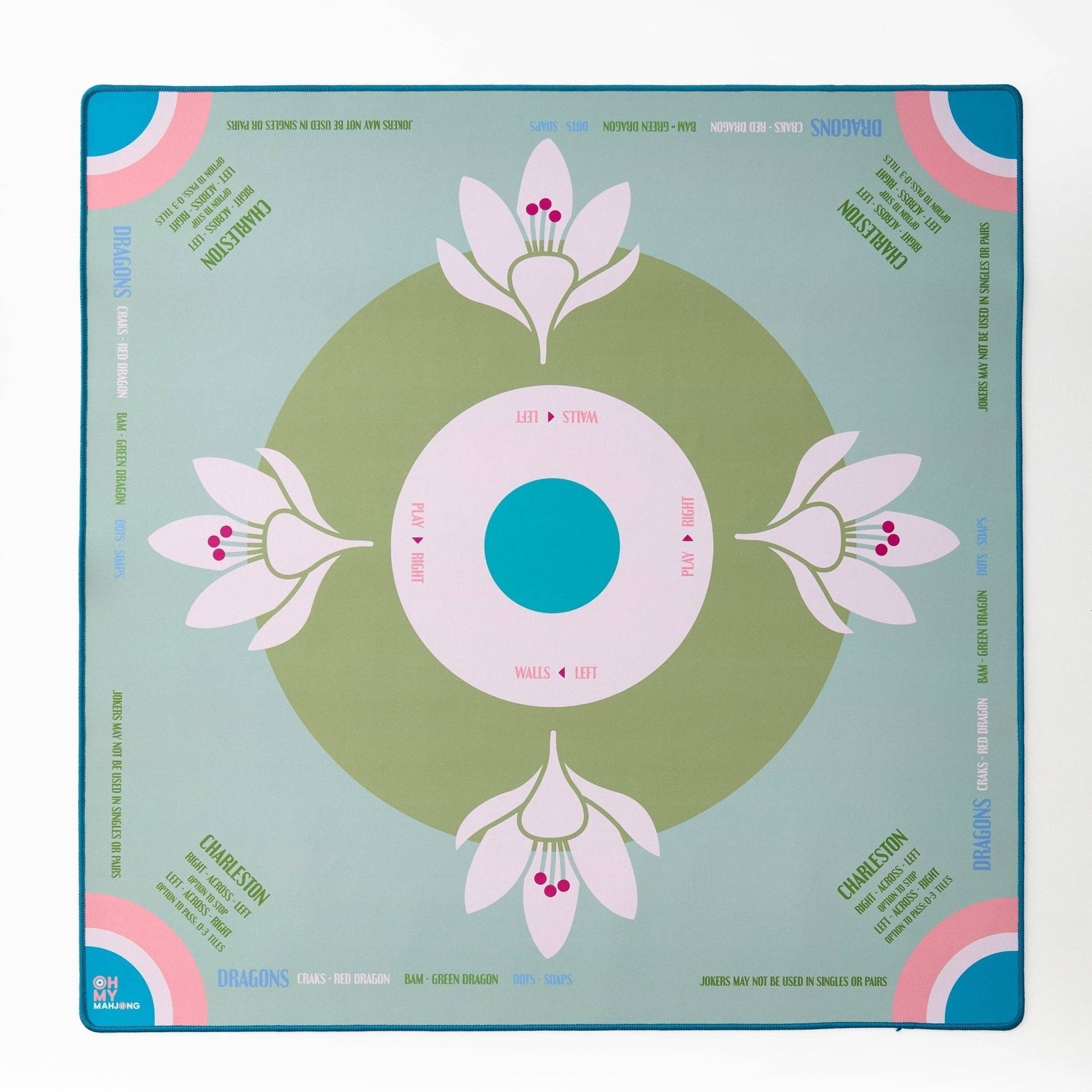 Sage Lotus Mahjong Mat - Joy