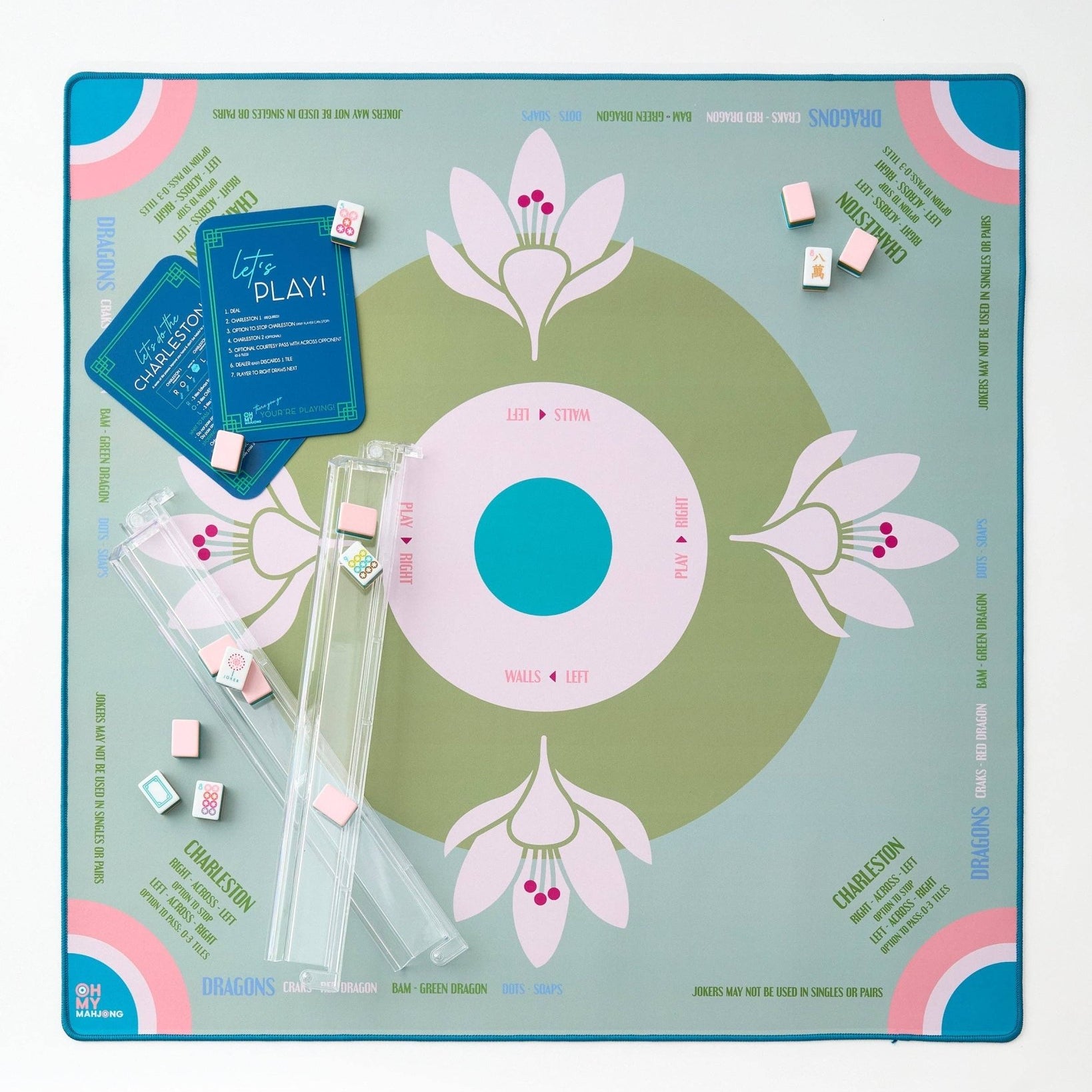 Sage Lotus Mahjong Mat - Joy