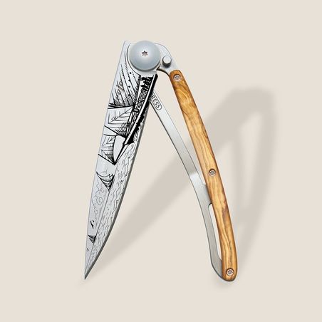 Sailing Olive Wood Knife - Joy