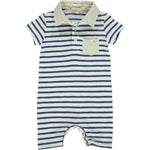 SALTASH Navy/White Polo Romper - Joy