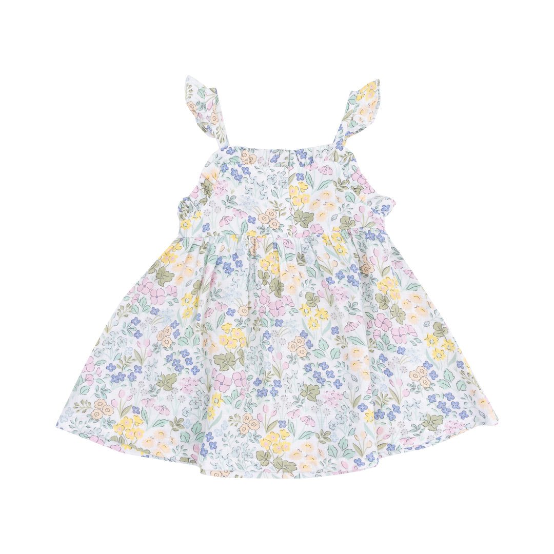 Samantha Floral Paperbag Ruffle Dress - Joy