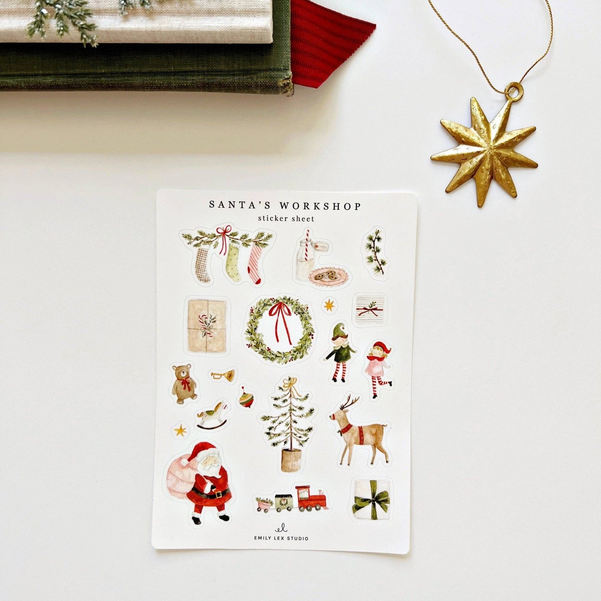 Santa's Workshop Sticker Sheets - Joy