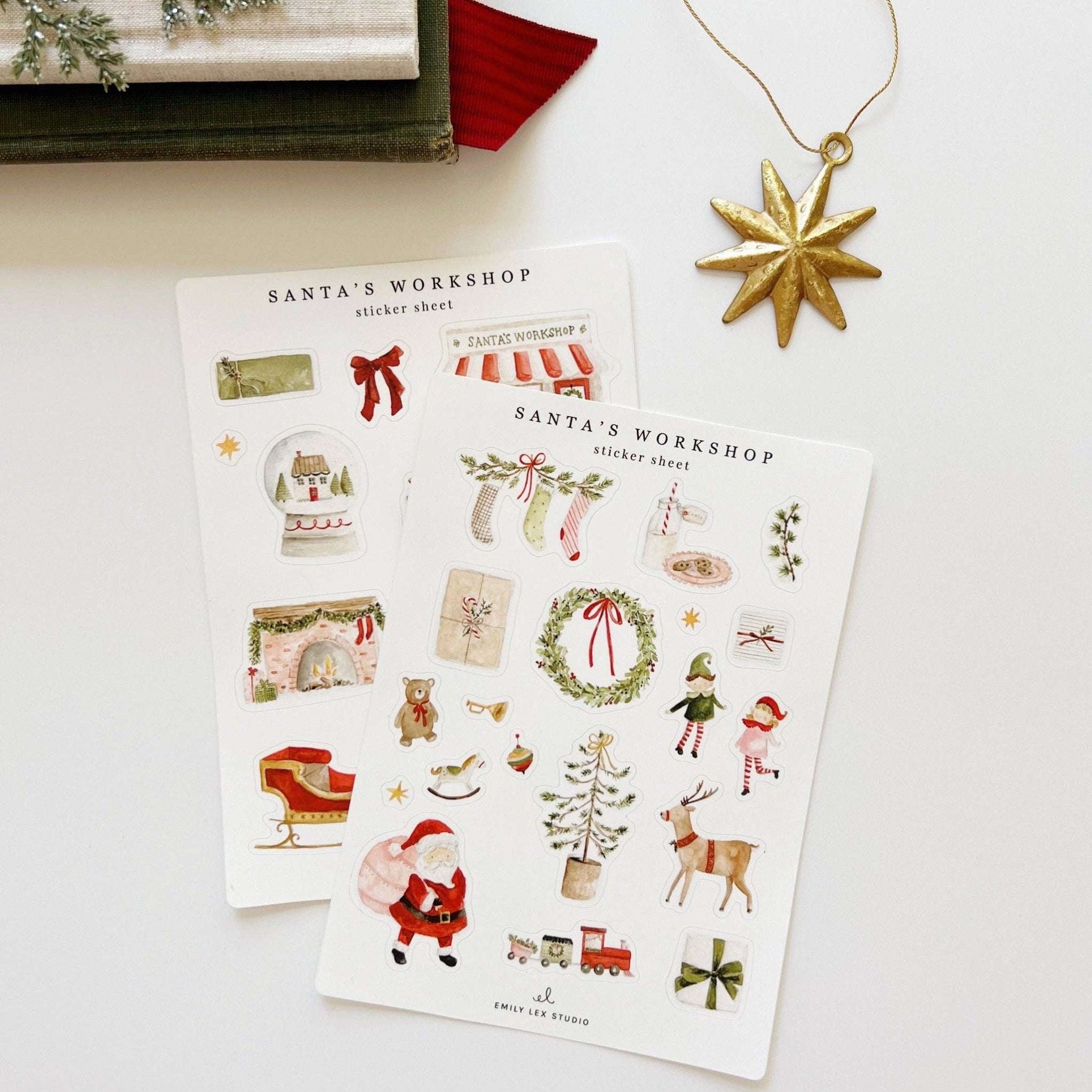 Santa's Workshop Sticker Sheets - Joy