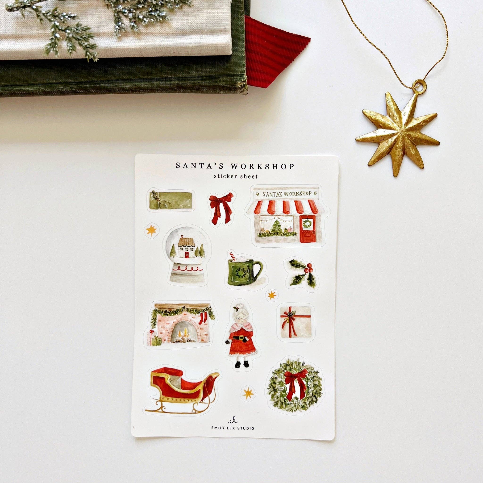 Santa's Workshop Sticker Sheets - Joy