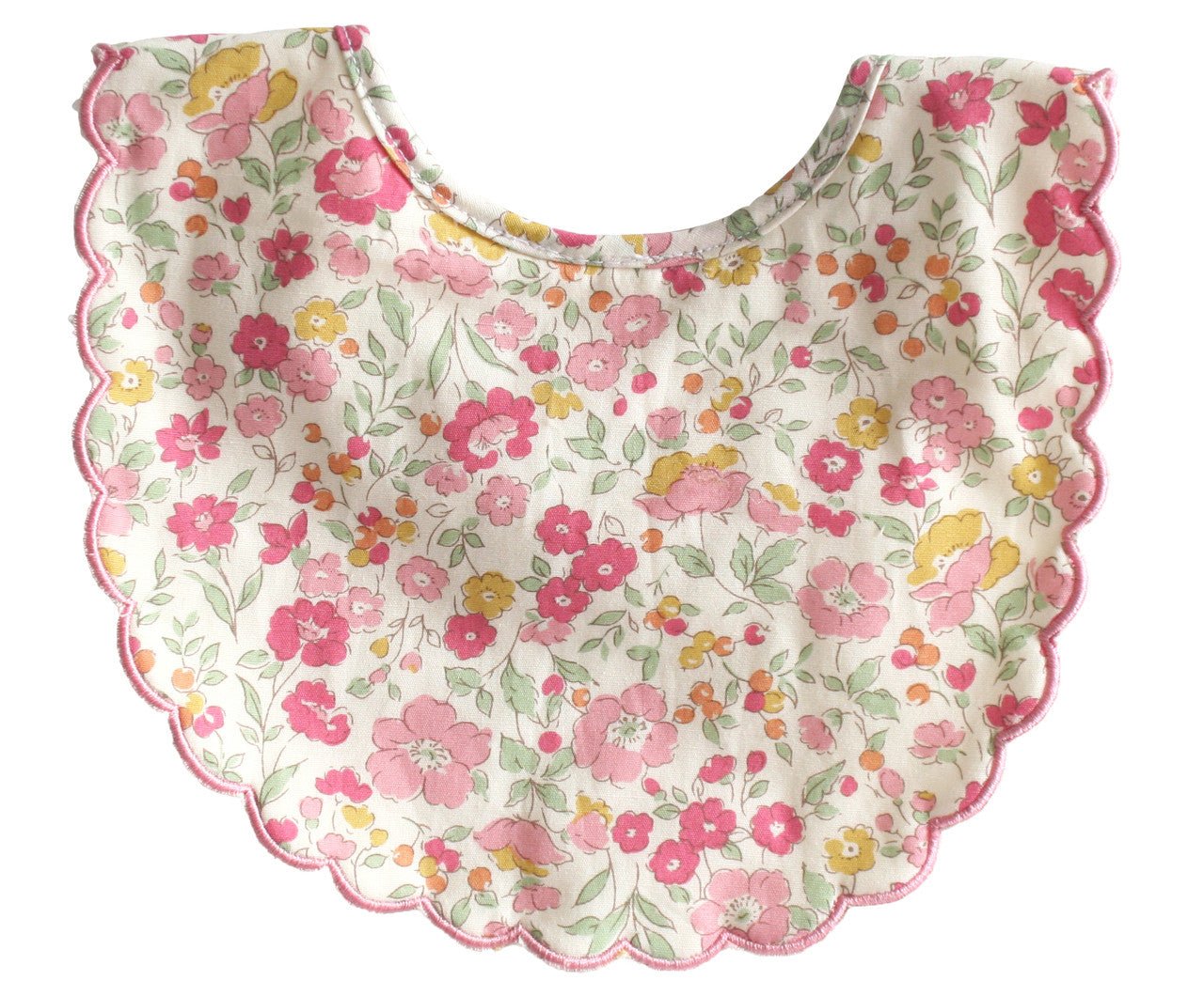 Scallop Bib - Rose Garden - Joy
