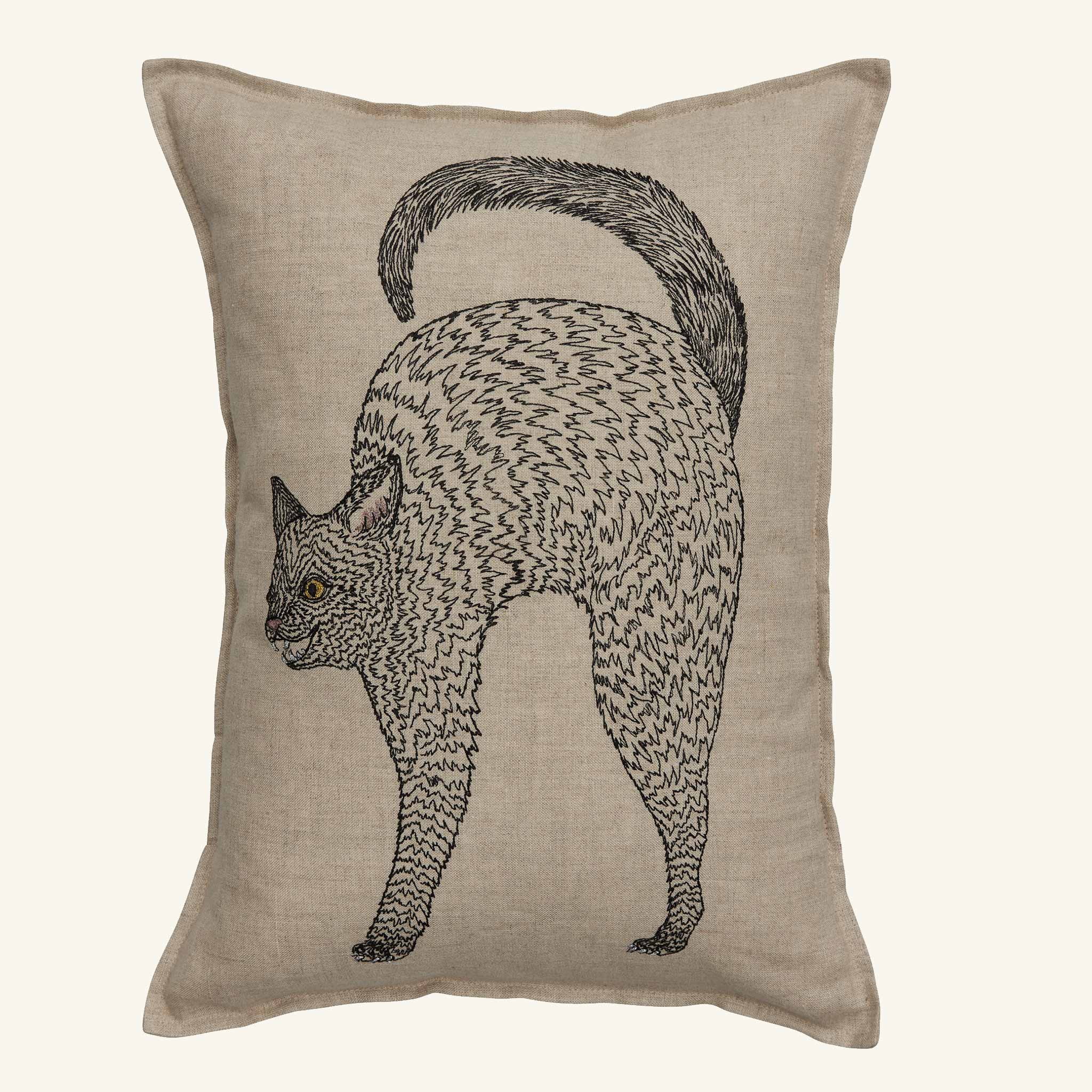 Scaredy Black Cat Pillow - Joy