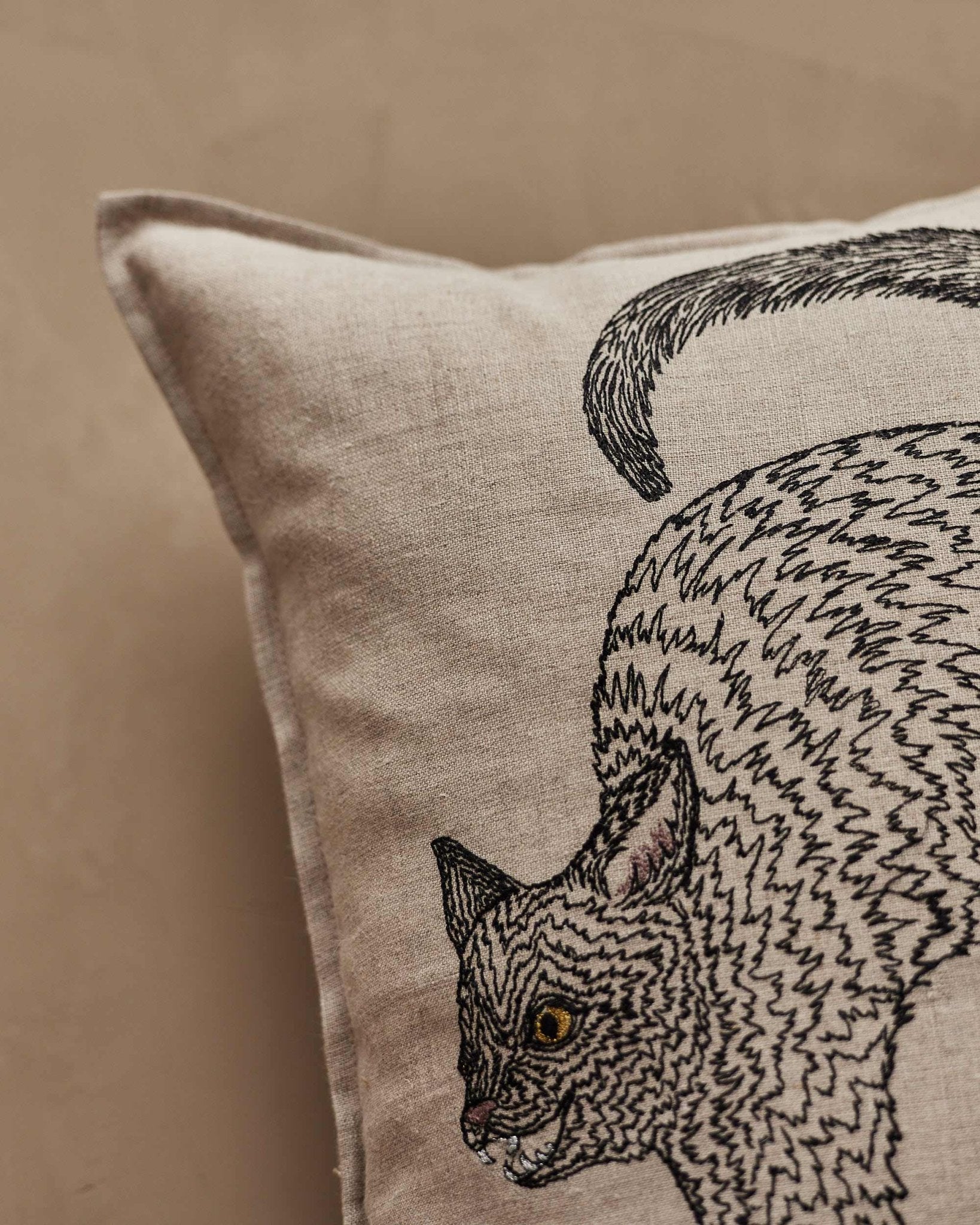 Scaredy Black Cat Pillow - Joy