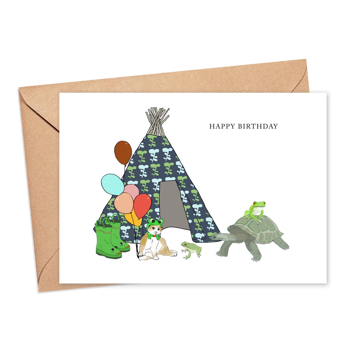 Screech Owl Design Greeting Cards - Joy