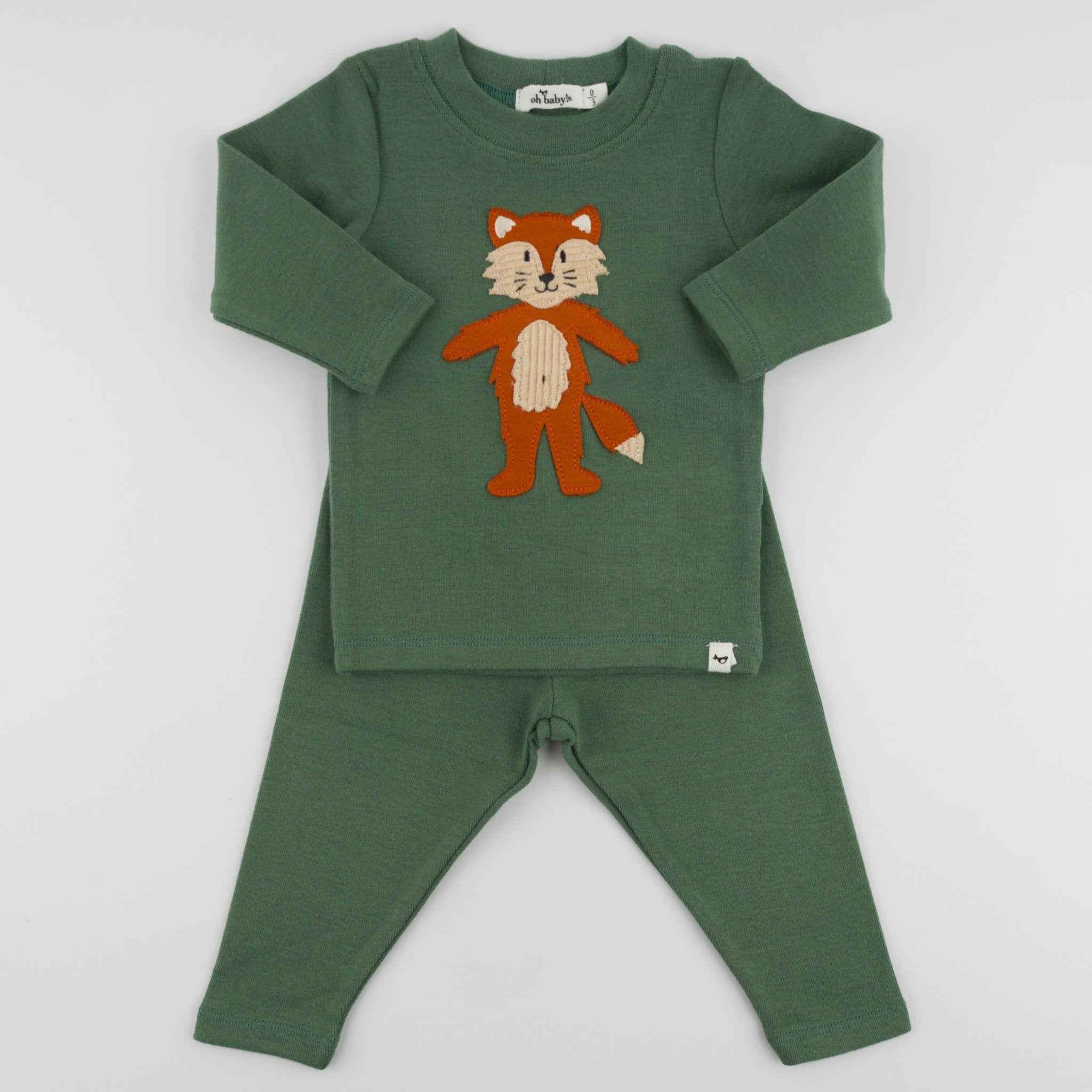 Shaggy Fox Baby Rib 2pc Set - Joy
