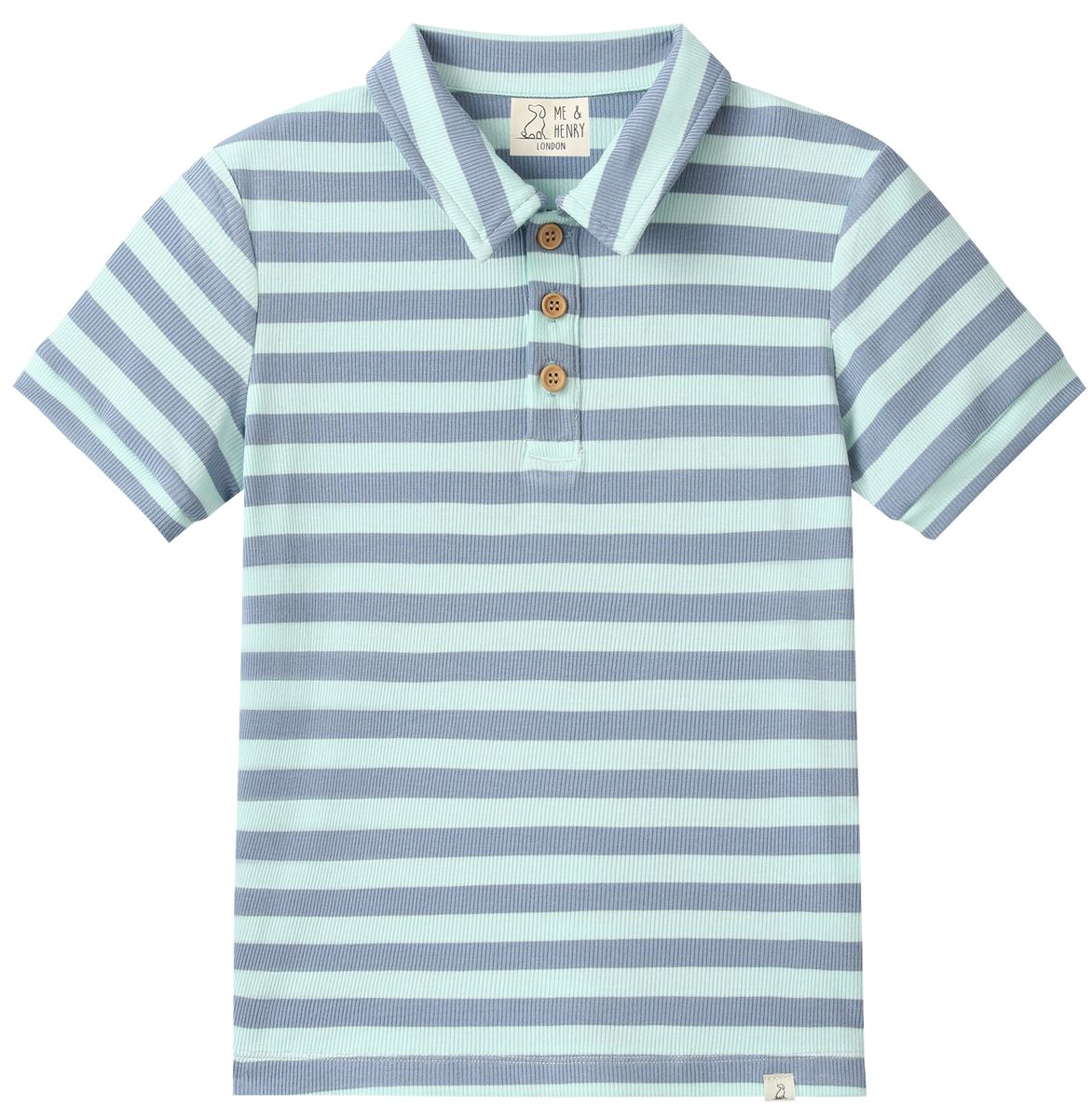 SHIPPING Chambray/Blue Stripe Polo - Joy