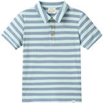 SHIPPING Chambray/Blue Stripe Polo - Joy