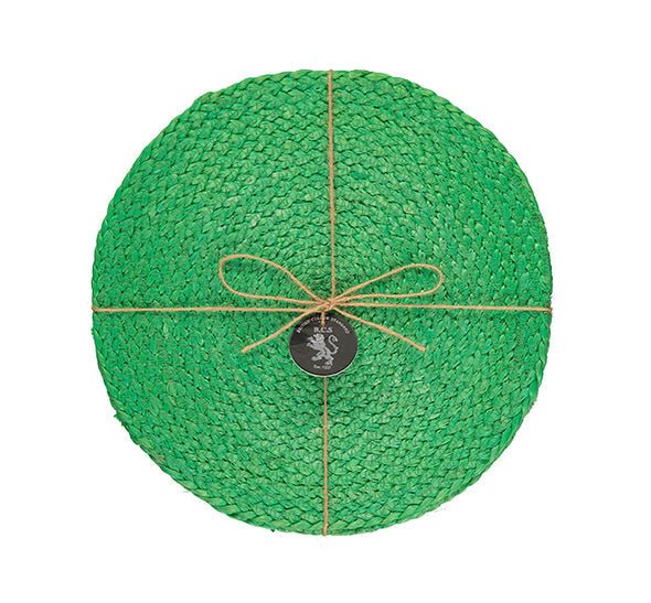 Silky Jute Placemats: Green - Joy