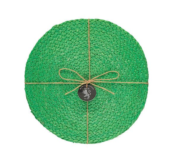 Silky Jute Placemats: Green - Joy