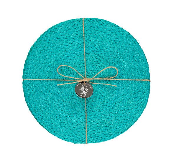 Silky Jute Placemats: Medici Blue - Joy