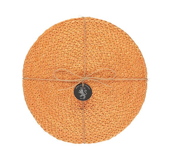 Silky Jute Placemats: Spanish Orange - Joy