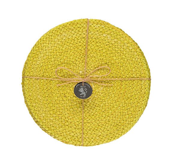 Silky Jute Placemats: Sulphur Yellow - Joy