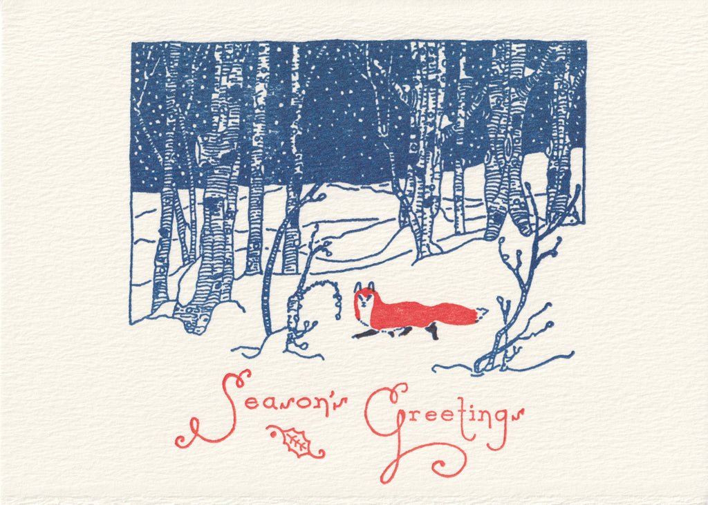 Snow Fox Holiday Card - Joy