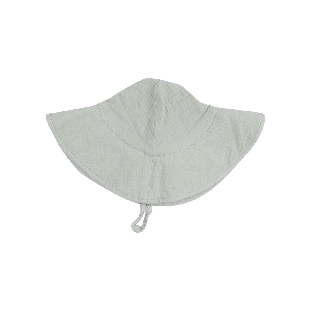 Solid Muslin Desert Green Wide Brim Sunhat - Joy