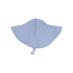 Solid Muslin Dusty Blue Wide Brim Sunhat - Joy