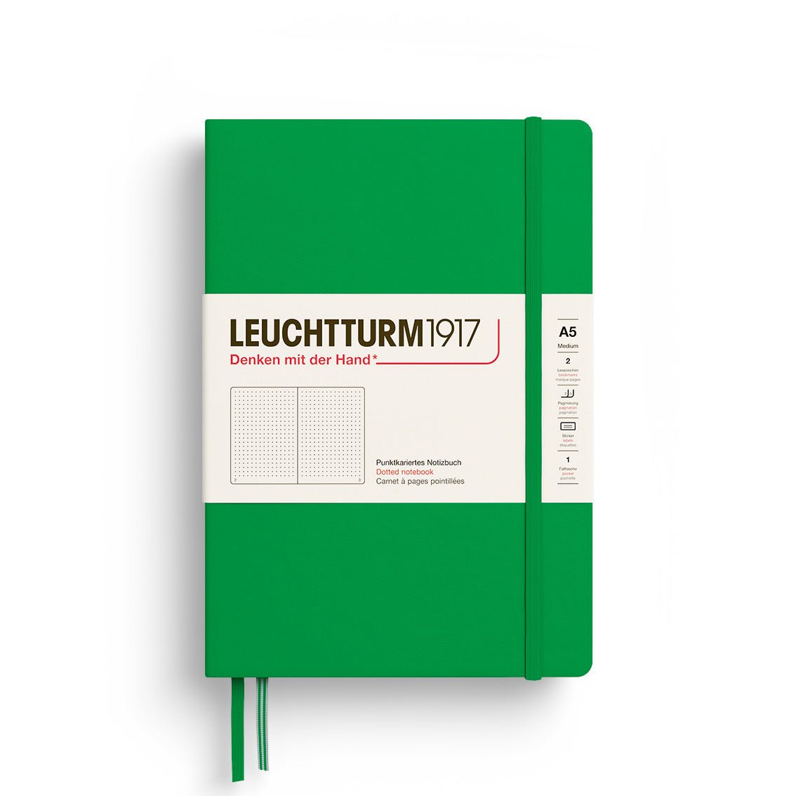 Spring Leaf Medium Hardcover Notebook - Dotted - Joy