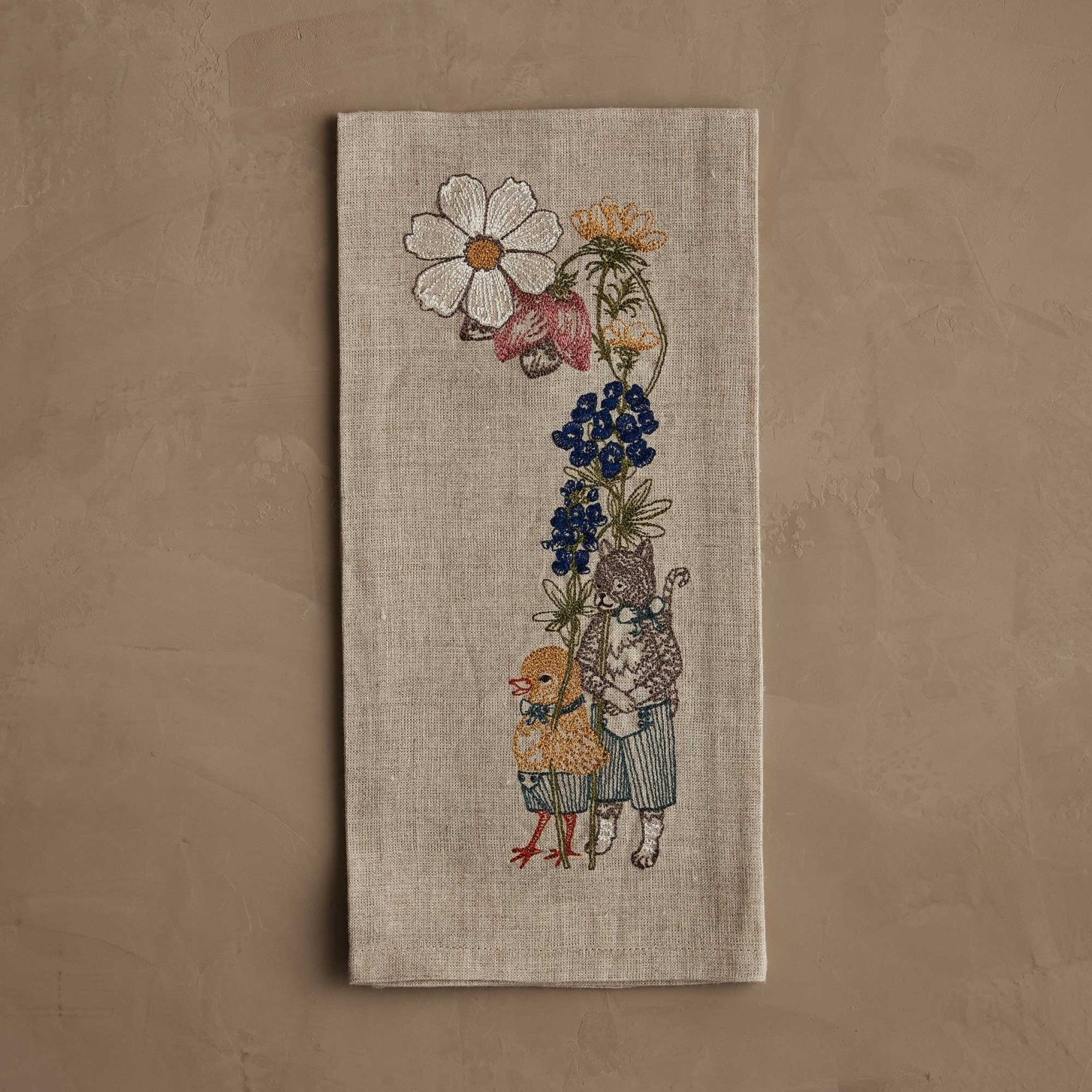 Spring Parade Bluebonnet Tea Towel - Joy