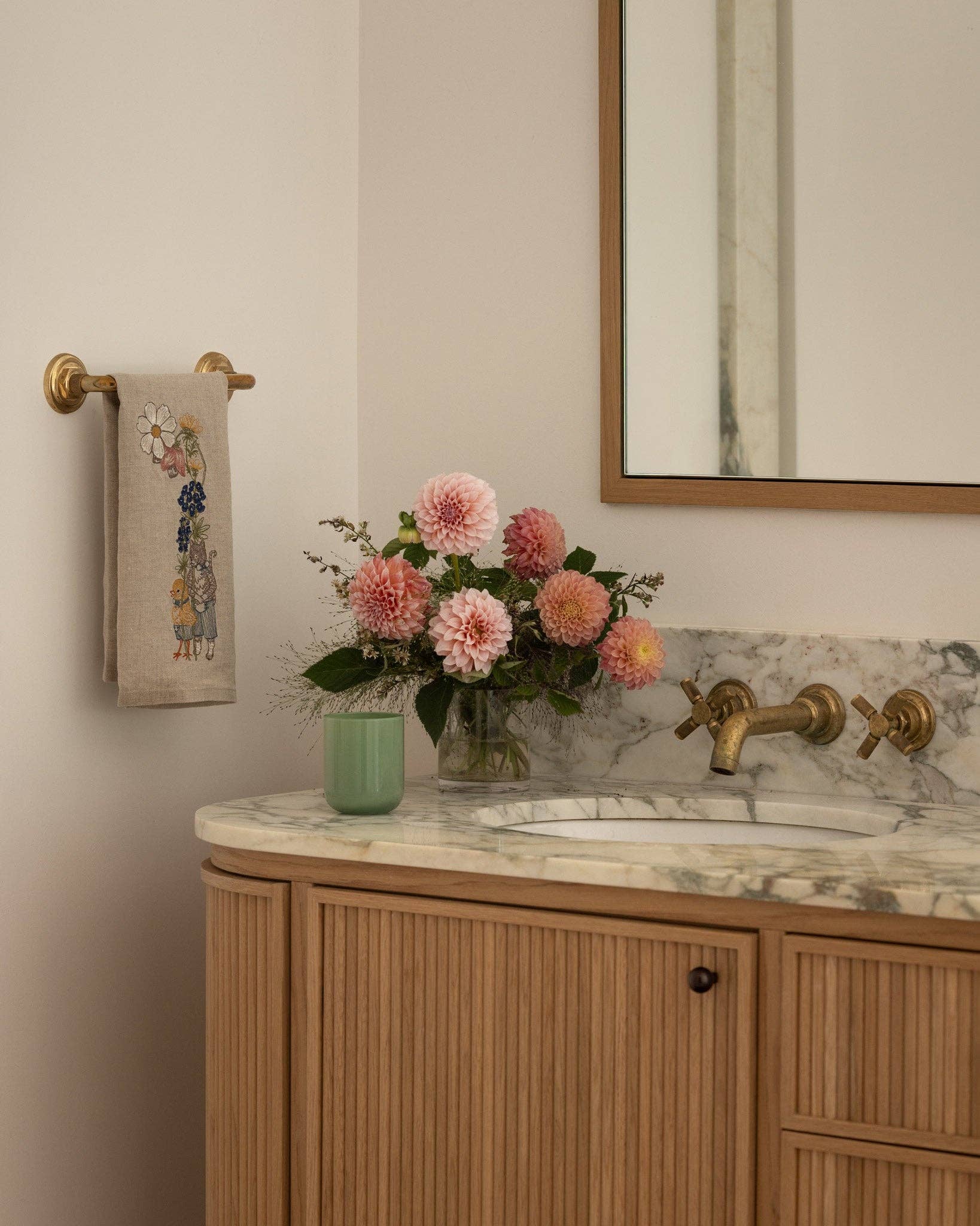 Spring Parade Bluebonnet Tea Towel - Joy