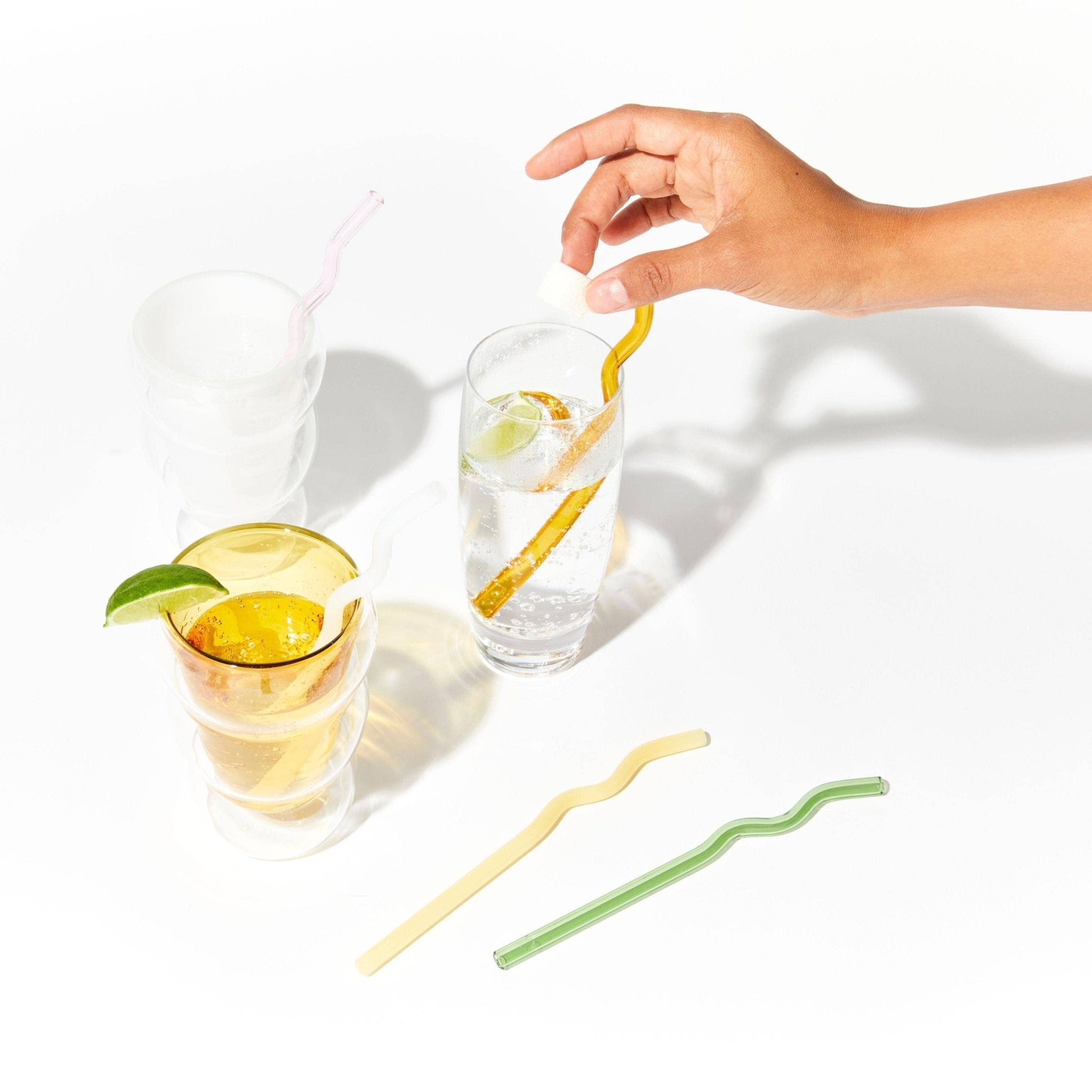 Squiggle Glass Straws - Joy