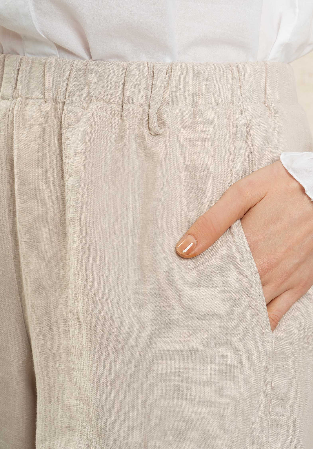 Stefi Woven Shorts - Stone - Joy