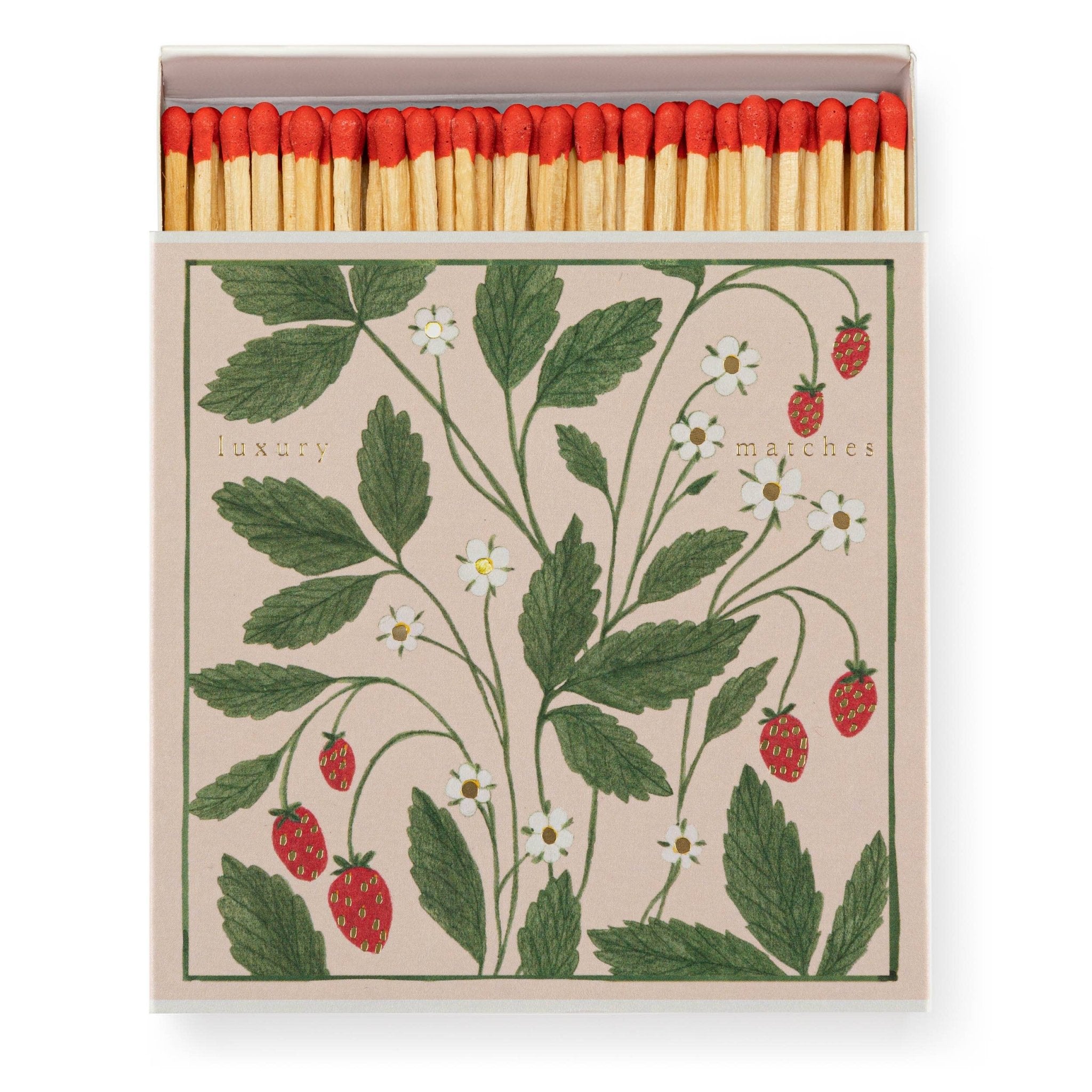 Strawberry Matches | Square - Safety Matches - Joy