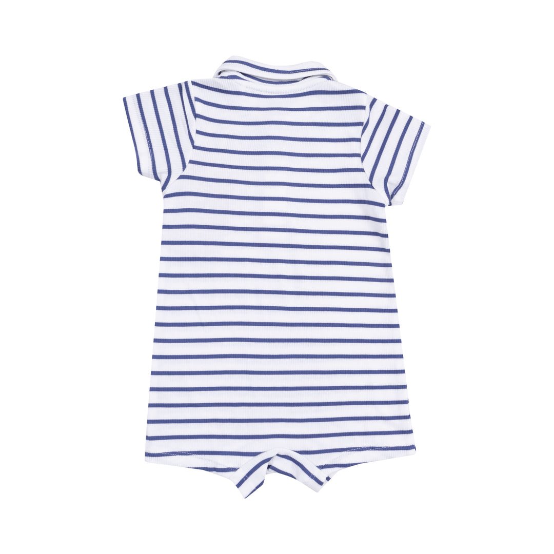 Stripe Vintage Navy Polo Shortie - Joy
