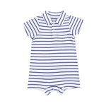 Stripe Vintage Navy Polo Shortie - Joy