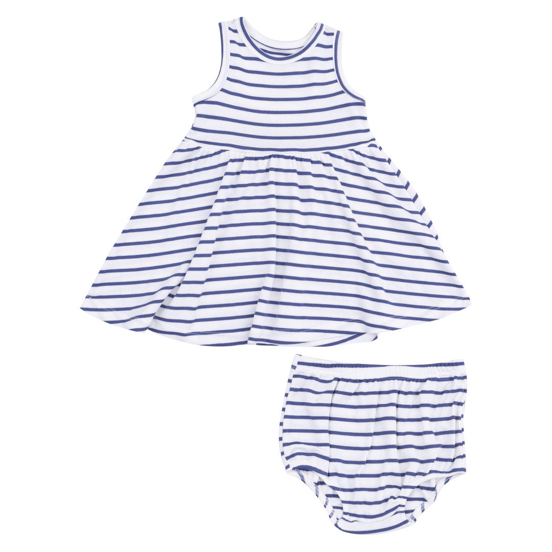 Stripe Vintage Navy Tank Dress & Bloomer - Joy