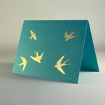 Swallows in the Sky on Blue Raspberry - Joy Gift Shoppe