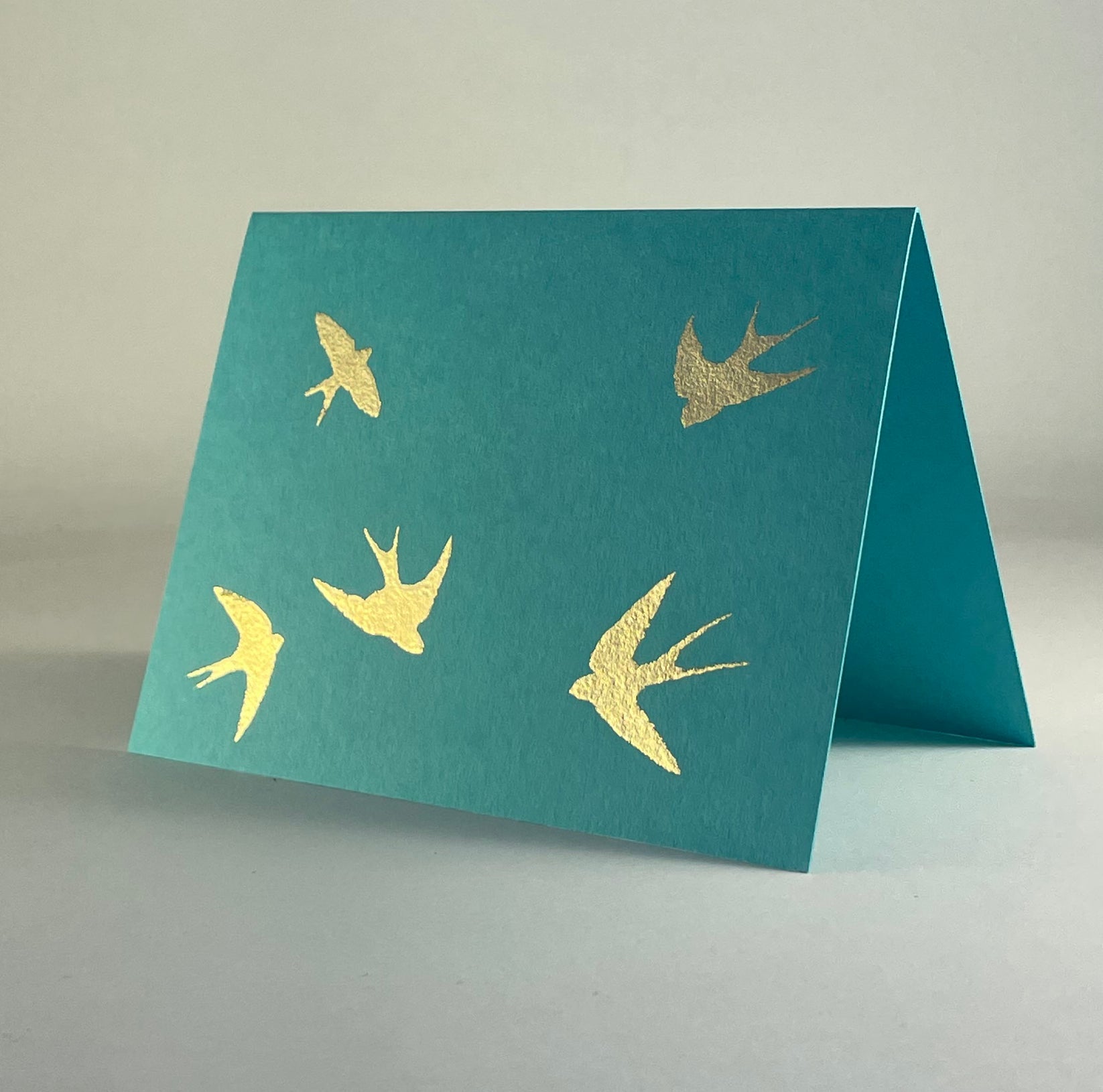 Swallows in the Sky on Blue Raspberry - Joy Gift Shoppe