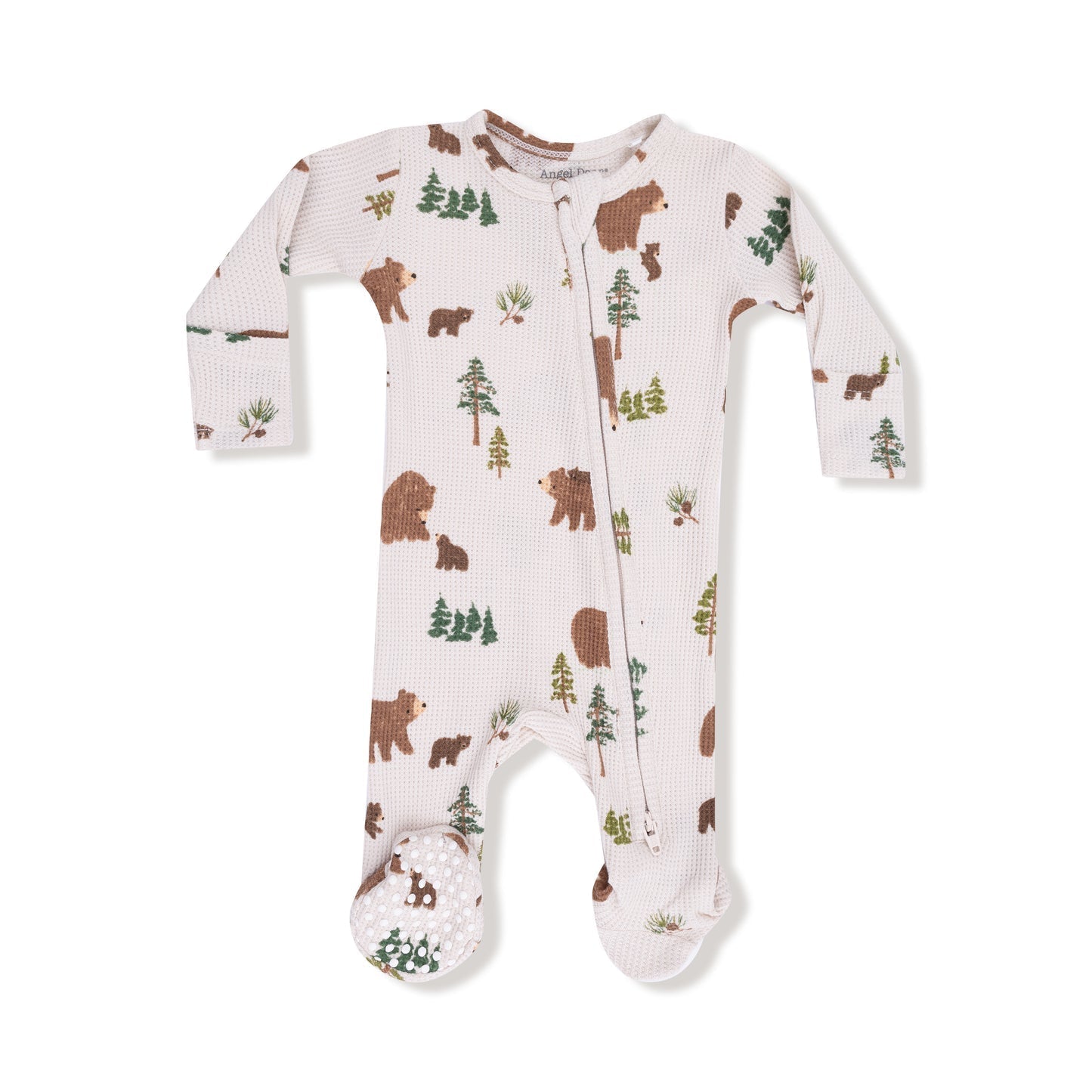 Sweet Brown Bears 2 Way Zipper Footie 6 - 9M - Joy