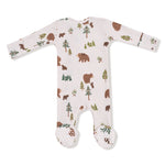 Sweet Brown Bears 2 Way Zipper Footie 6 - 9M - Joy