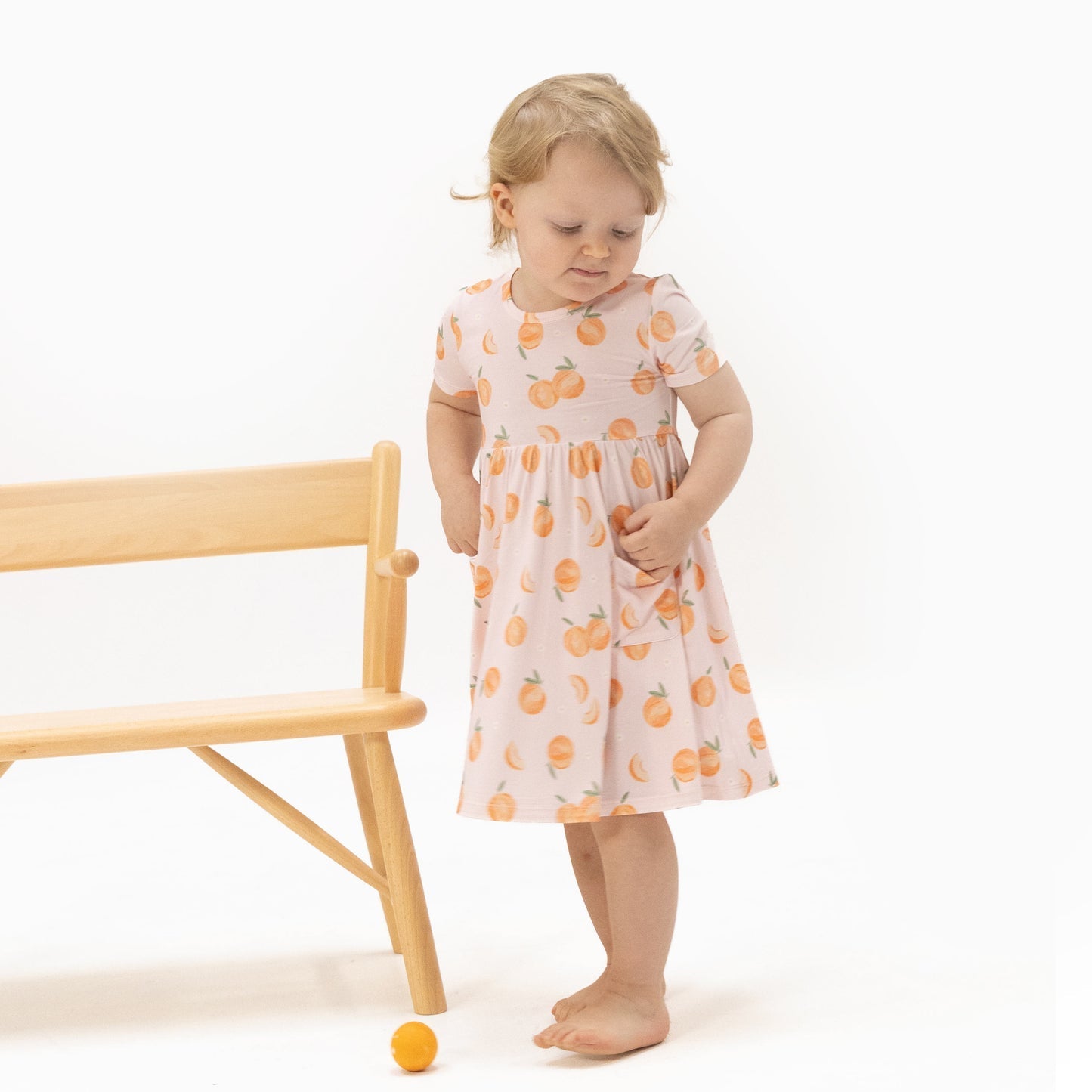 Sweet Peach Twirly Dress with Cartwheel Short - Joy