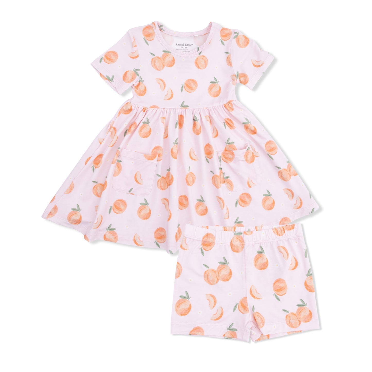 Sweet Peach Twirly Dress with Cartwheel Short - Joy