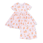 Sweet Peach Twirly Dress with Cartwheel Short - Joy