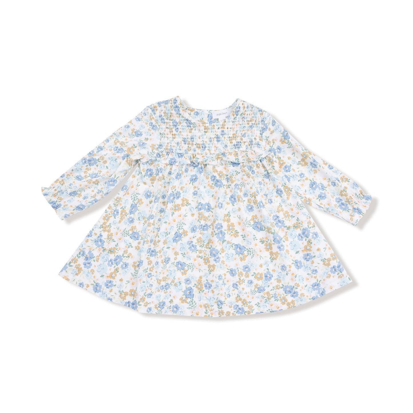 Sweet Rose Calico Smocked Ruffle Long Sleeve Dress + Legging - Joy