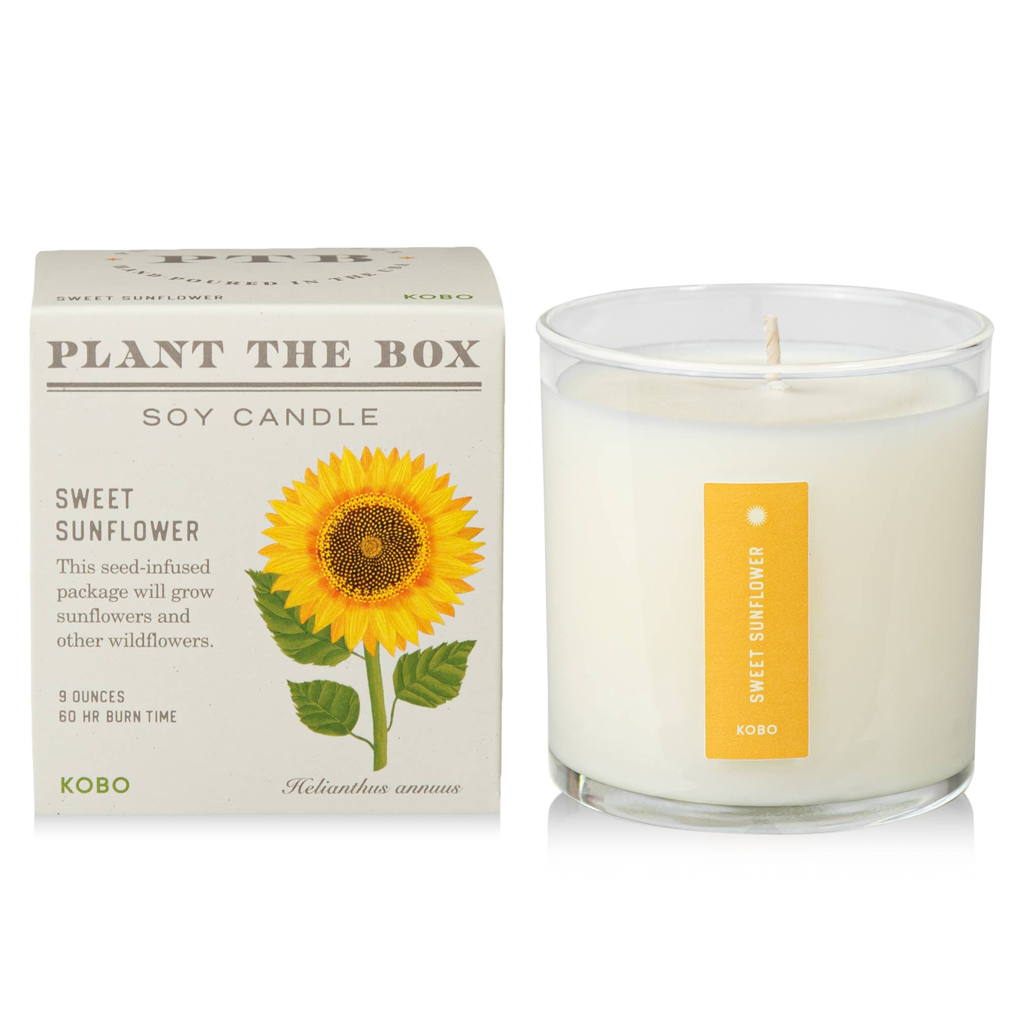 Sweet Sunflower - Plant the Box Candle - 9oz. - Joy