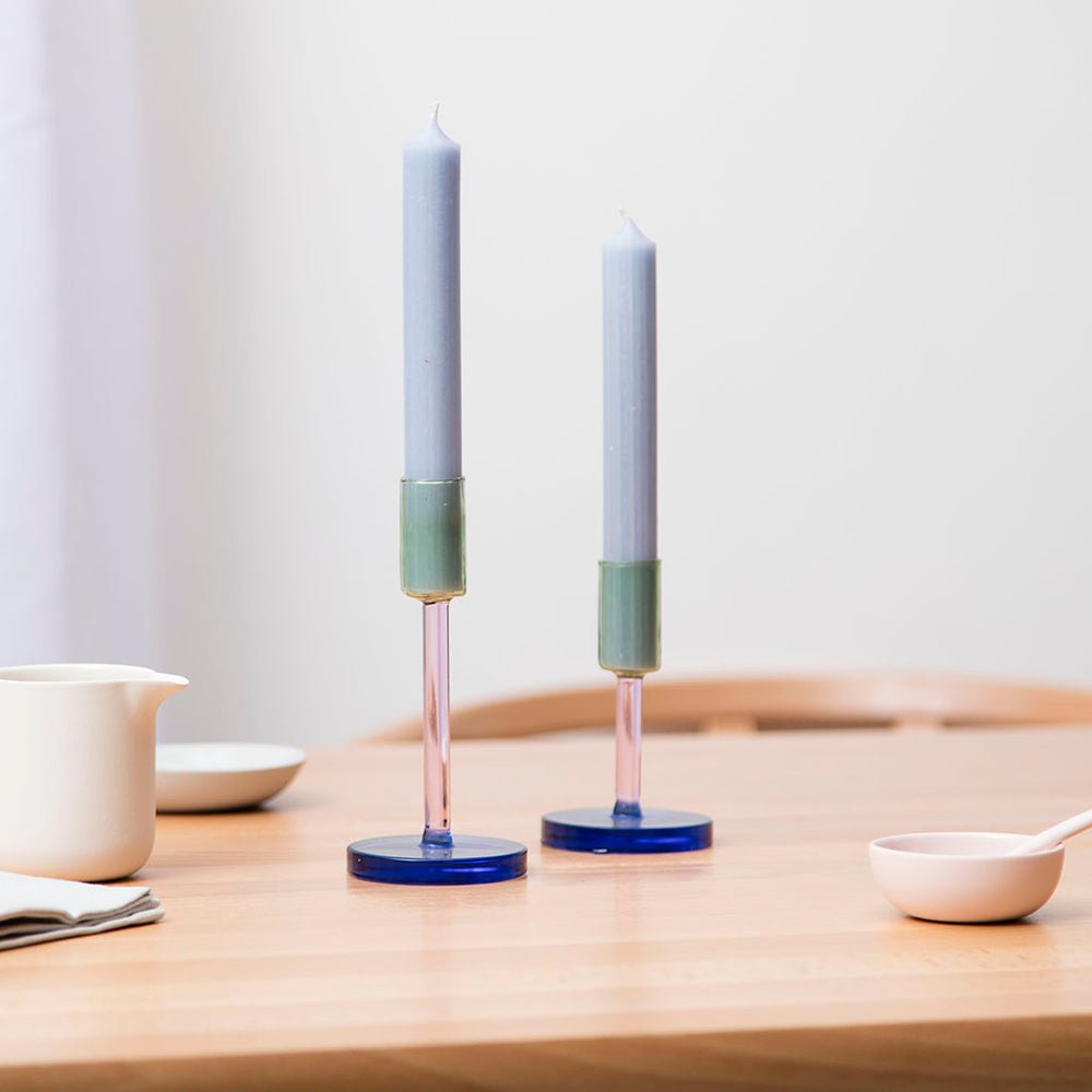 Tall Glass Candle Holder - Joy Gift Shoppe