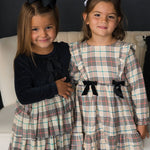 Tannen Plaid Velour & Tulle LS Twirl Dress | 18 - 24M - Joy