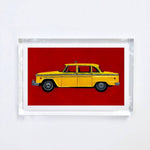 Taxi Print With Acrylic Frame - Joy