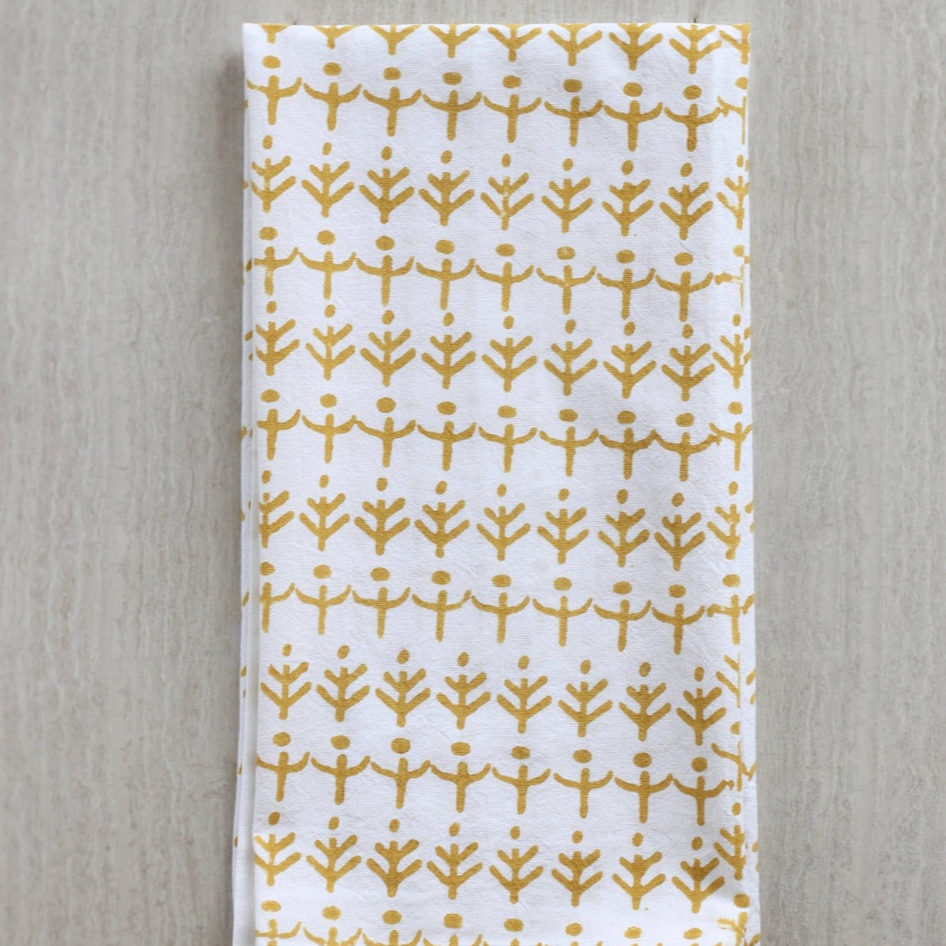 Tea Towel - Otomi, Mustard - Joy