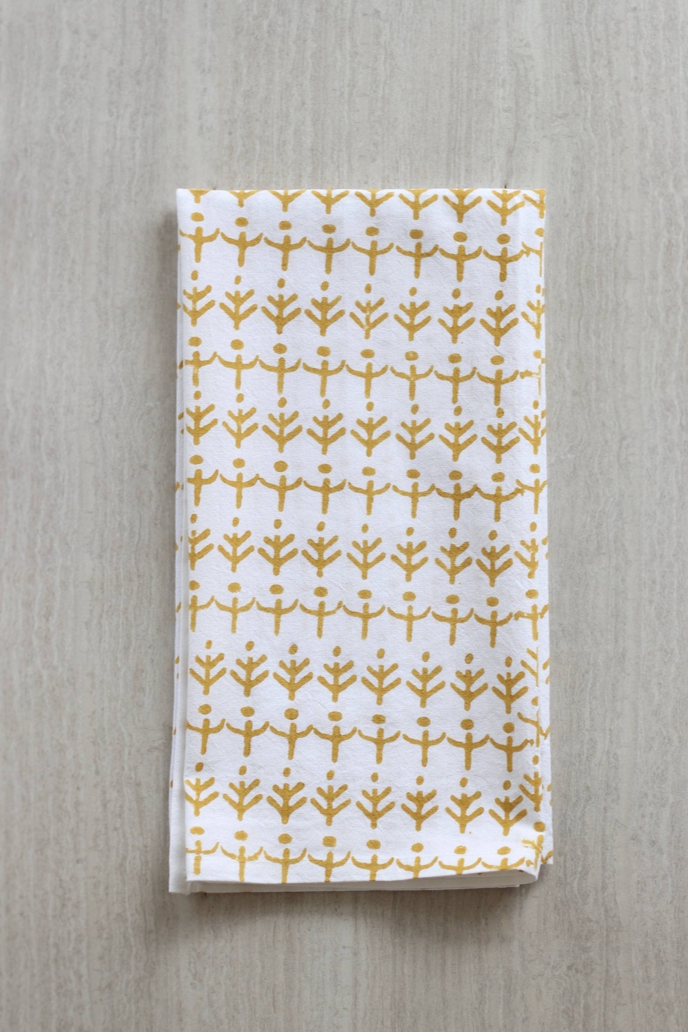 Tea Towel - Otomi, Mustard - Joy